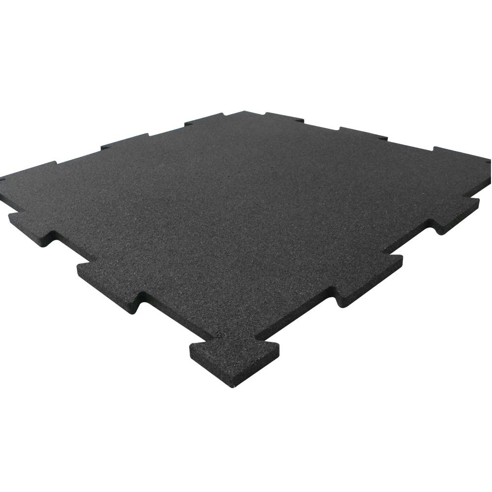 ErgoFloor - ErgoTile Puzzle Gummifliser 518x518x10 mm Sort