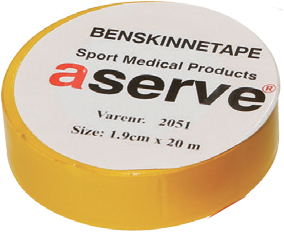 Aserve Benskinne Sportstape Gul