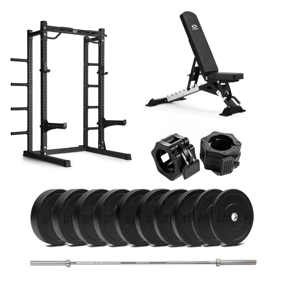 HR 500 Half Rack Bumper med bænk  -  110 kg