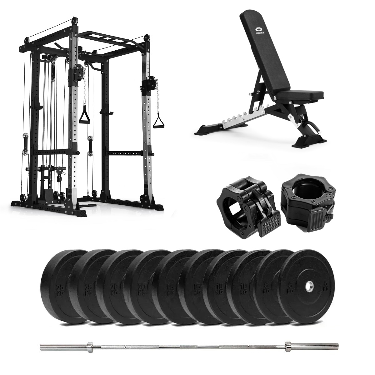 PR 550 Power Rack Bumper med bænk  -  110 kg
