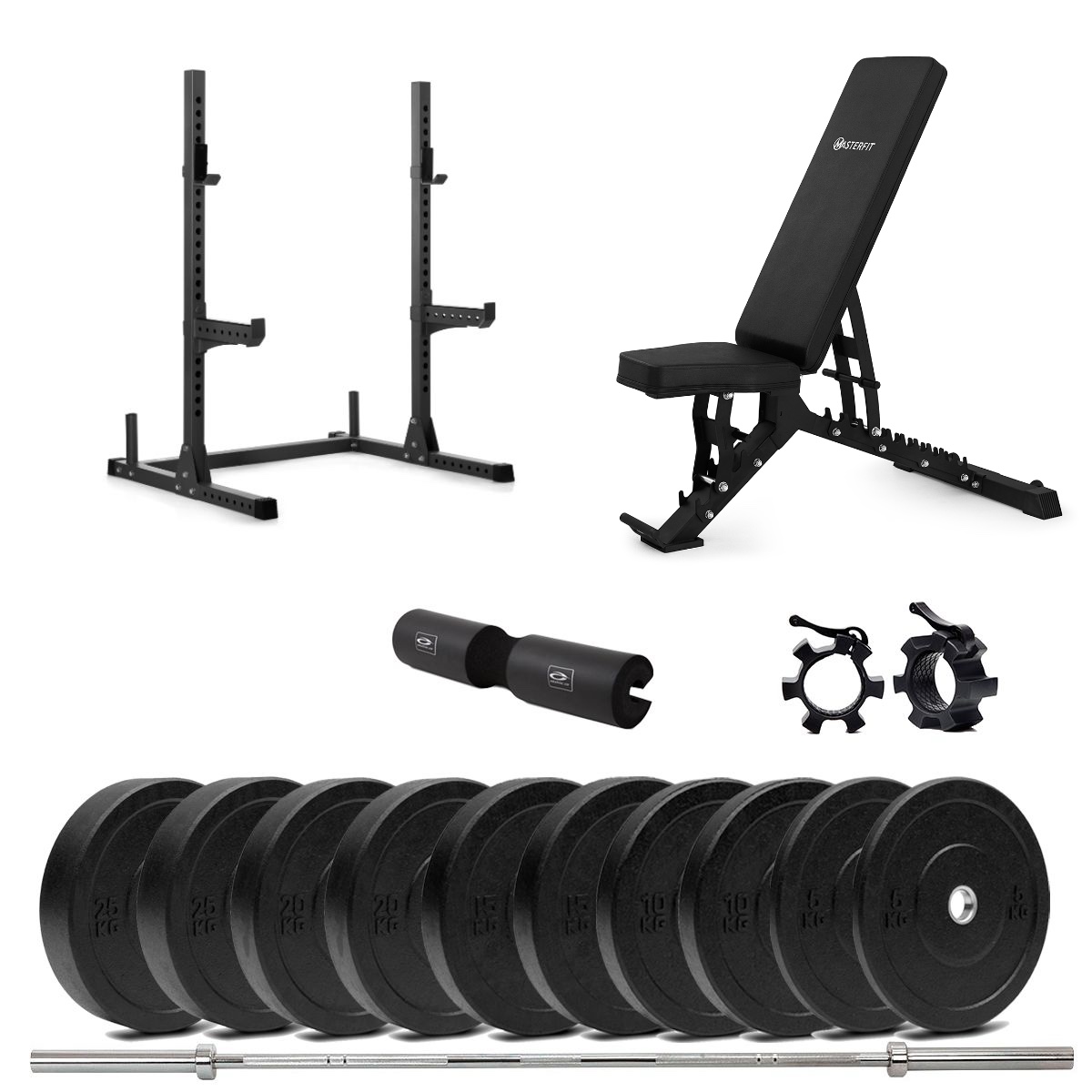 200 Squat Rack Bumper Styrkepakke - 90 kg