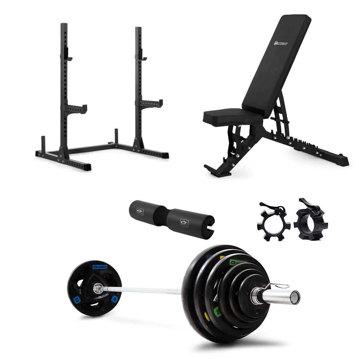 200 Squat Rack Olympic Styrkepakke - 120 kg