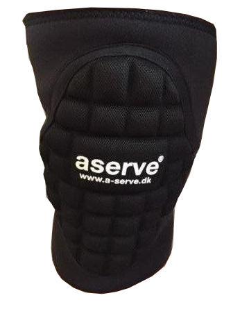 Aserve Sort Knæbeskytter m. Pude (XX-large)