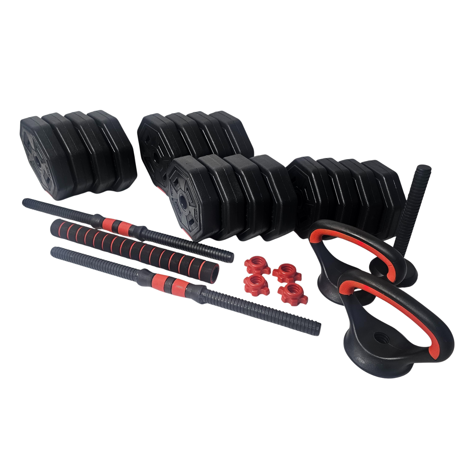 Odin Basic Justerbare Håndvægte 40kg 3 i 1 Sæt (Inkl. Vægtstang og Kettlebell)