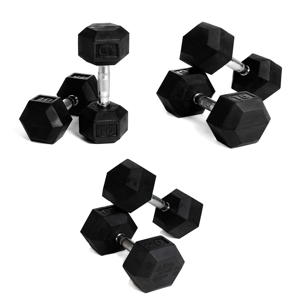 Hex Håndvægtsæt 10 - 20 kg